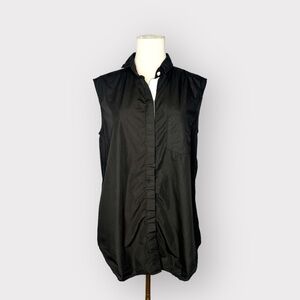 BAND OF OUTSIDERS Black Sleeveless Button Down Tank (Sz M / 3)